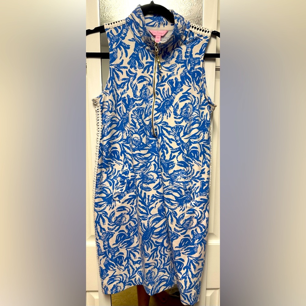 Lilly Pulitzer Skipper Blue and White Patterned Mini Dress